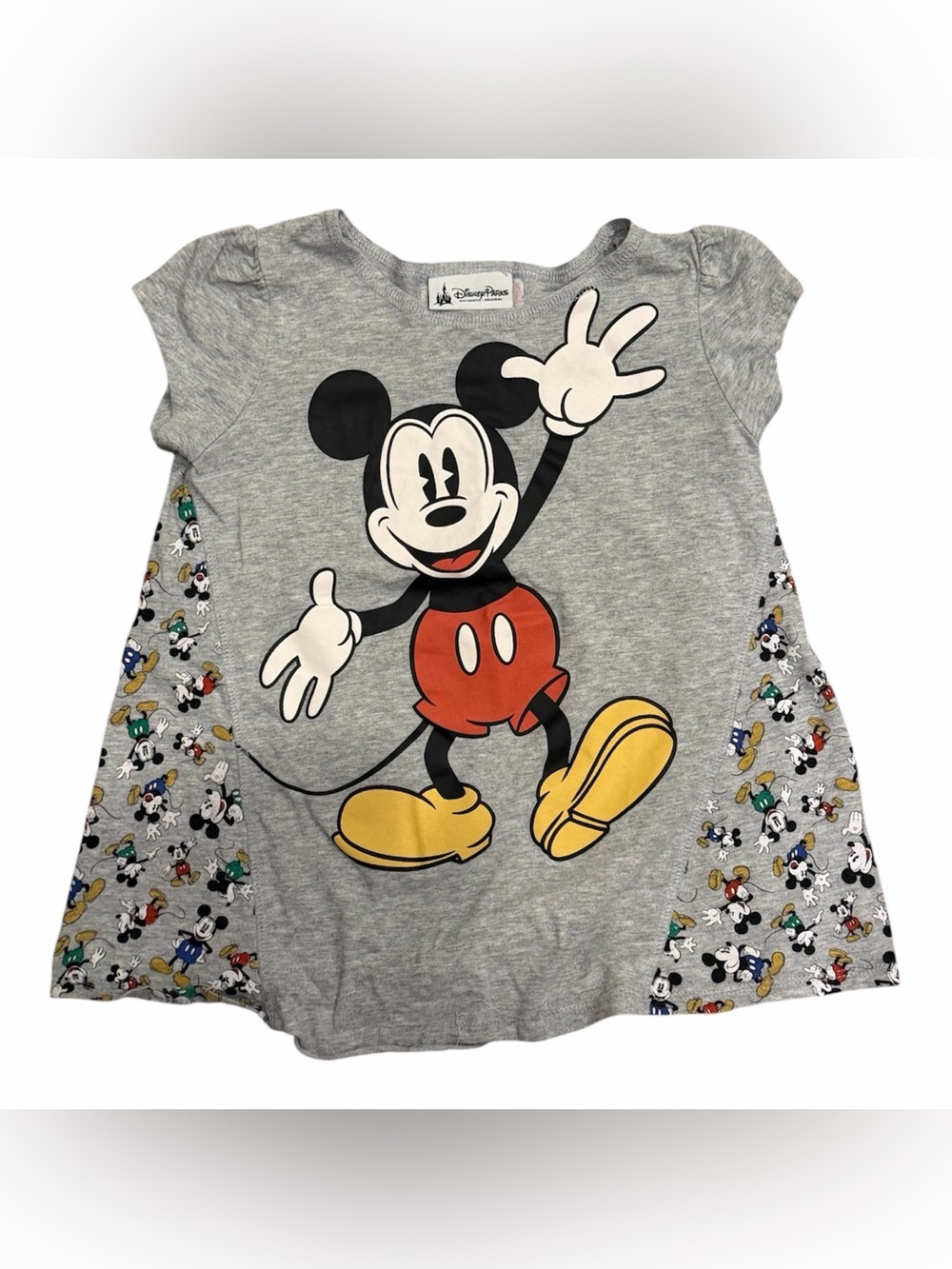 Disney Parks Gray Mickey Mouse Tee T-Shirt Kids Girls Size Small